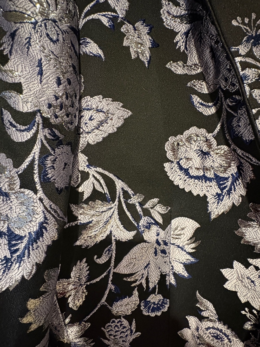 INC Men’s Floral Brocade Blazer Black Silver Formal Jacket Wedding Prom NWT - Picture 7 of 8